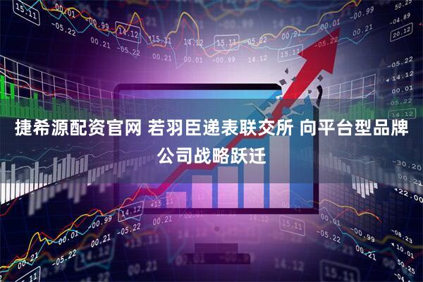 捷希源配资官网 若羽臣递表联交所 向平台型品牌公司战略跃迁